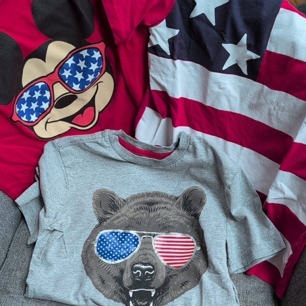 Boys Patriotic T-Shirt Bundle Size M